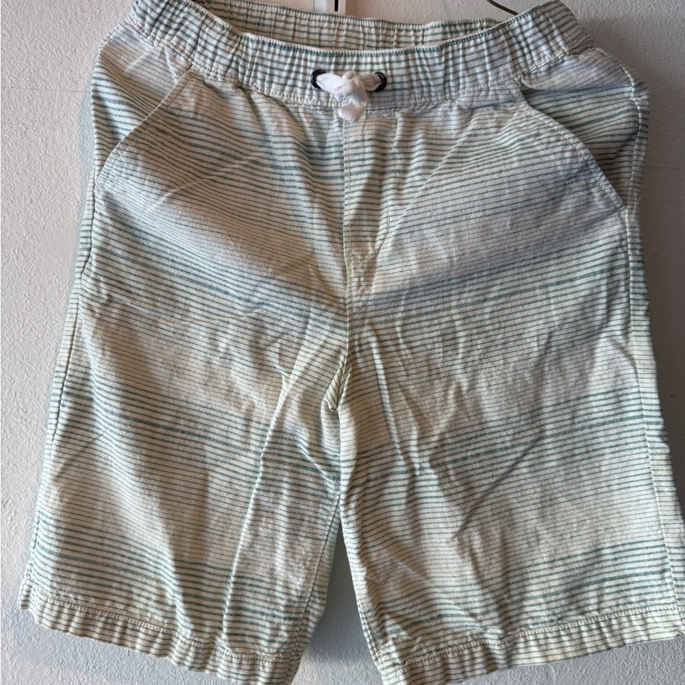 Cat & Jack Striped Kids Shorts - Green and White